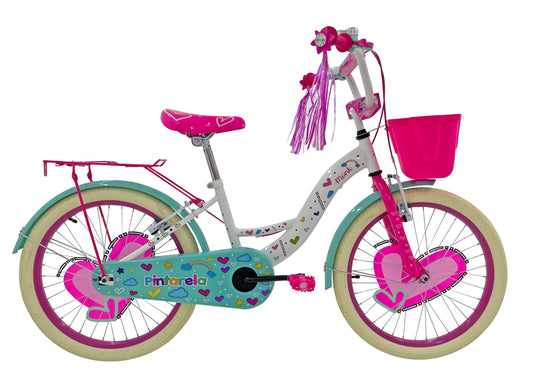 Bicicleta Pintarela R20 color blanca